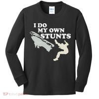 I Do My Own Stunts Snowmobile Snow Machine All Kids Long Sleeve Shirt thumb 0