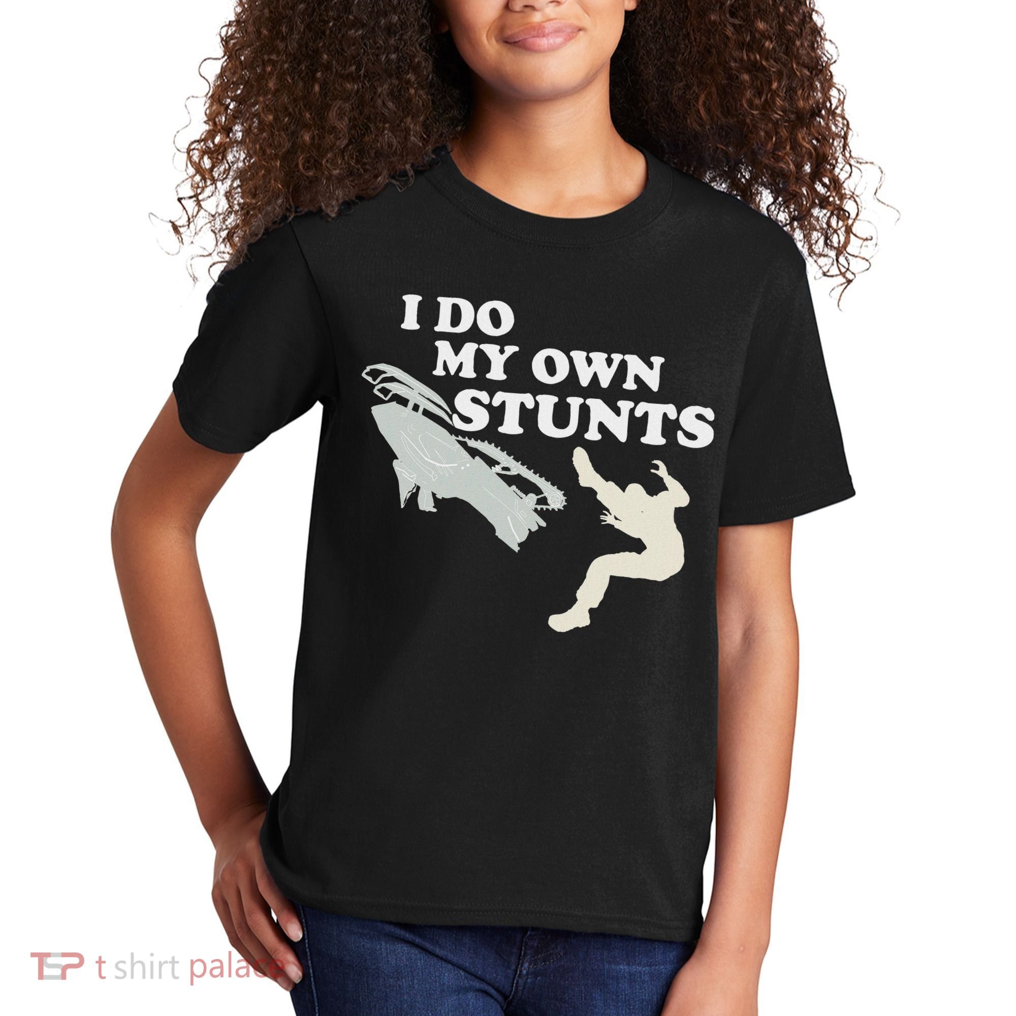I Do My Own Stunts Snowmobile Snow Machine All Kids T-Shirt