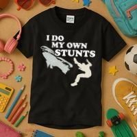 I Do My Own Stunts Snowmobile Snow Machine All Kids T-Shirt thumb 3