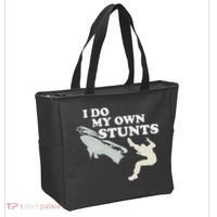 I Do My Own Stunts Snowmobile Snow Machine All Tote Bag thumb 2