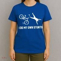 I Do My Own Stunts Mountain Bike Funny Mtb Gift T-Shirt thumb 4