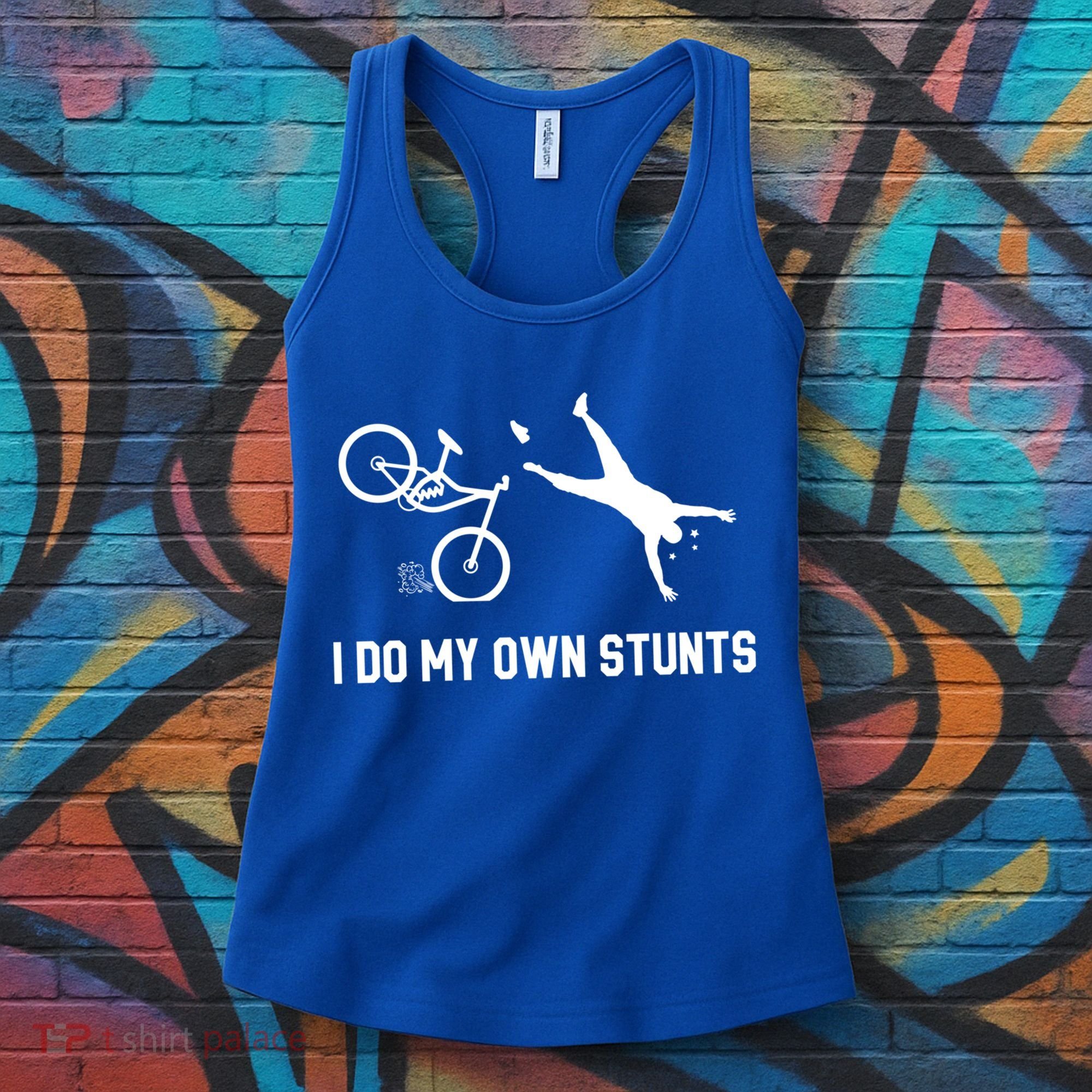 I Do My Own Stunts Mountain Bike Funny Mtb Gift Women's Tank Top