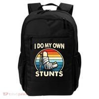 I Do My Own Stunts Broken Leg Funny Meme Backpack thumb 0