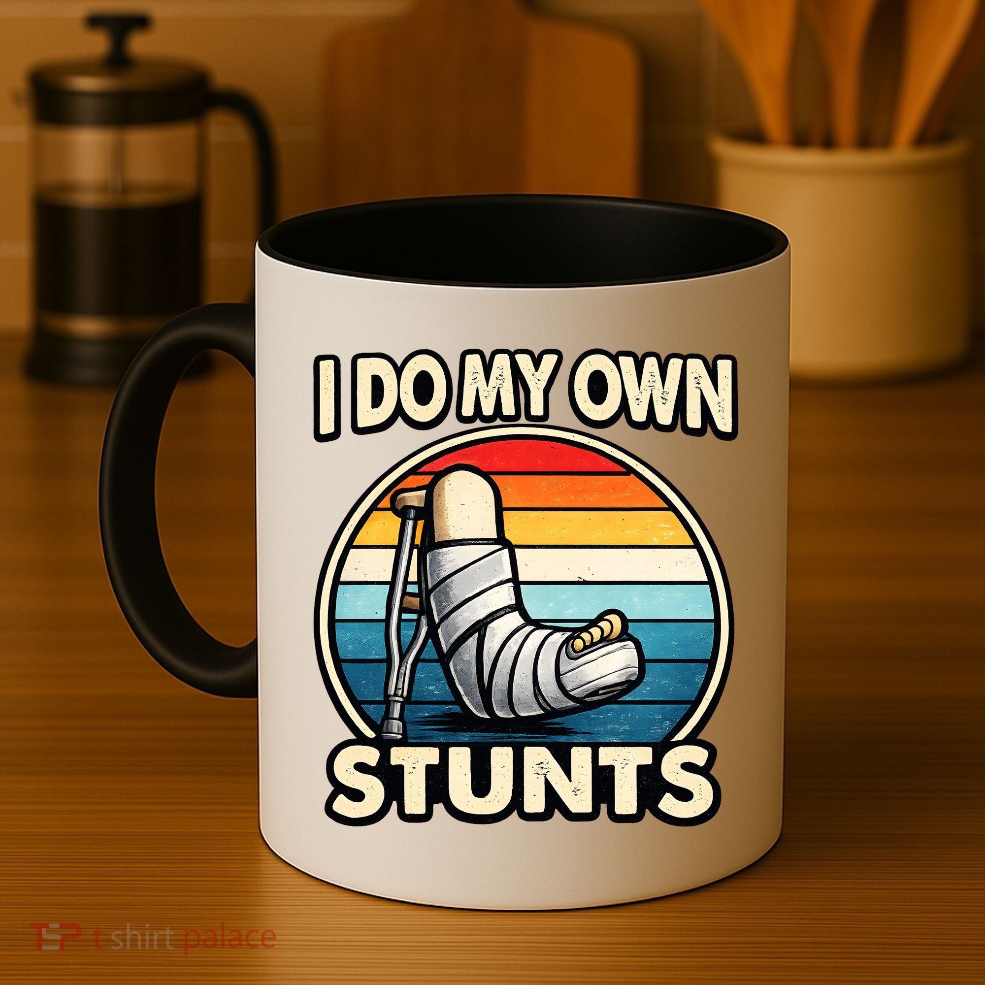 I Do My Own Stunts Broken Leg Funny Meme Coffee Mug