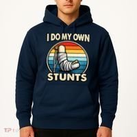 I Do My Own Stunts Broken Leg Funny Meme Hoodie thumb 2