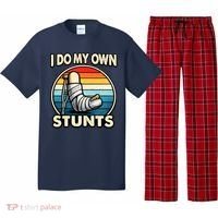 I Do My Own Stunts Broken Leg Funny Meme Pajama Set thumb 0