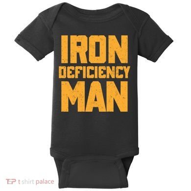 Iron Deficiency Man Baby Bodysuit