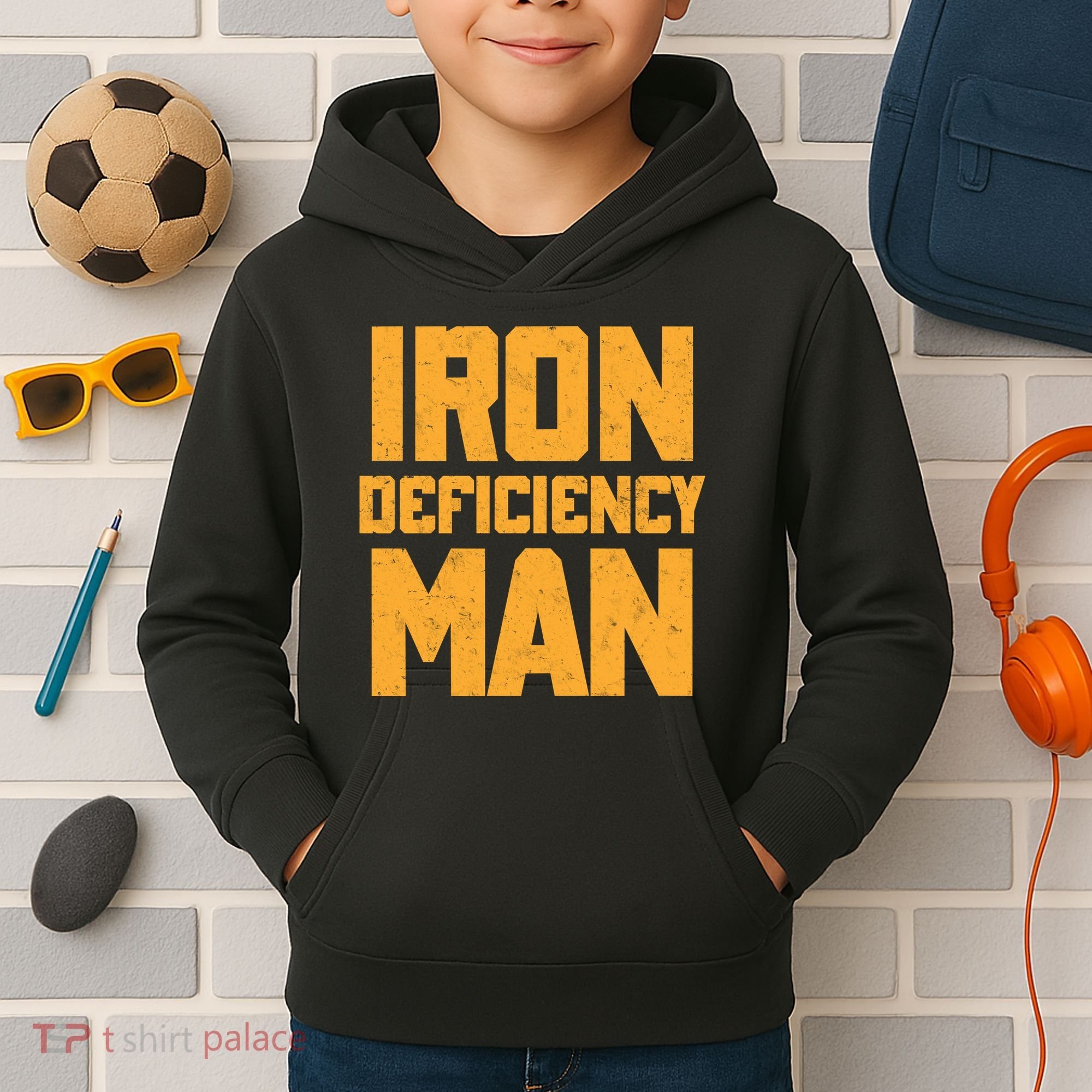 Iron Deficiency Man Kids Hoodie