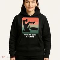I Do My Own Stunts Funny Skateboard Hoodie thumb 5