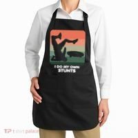 I Do My Own Stunts Funny Skateboard Apron thumb 2