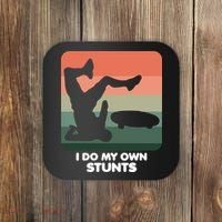 I Do My Own Stunts Funny Skateboard Coaster thumb 0