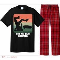 I Do My Own Stunts Funny Skateboard Pajama Set thumb 0