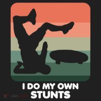 I Do My Own Stunts Funny Skateboard Hat thumb 2