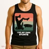 I Do My Own Stunts Funny Skateboard Tank Top thumb 3