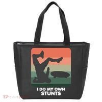 I Do My Own Stunts Funny Skateboard Tote Bag thumb 0