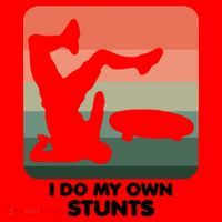 I Do My Own Stunts Funny Skateboard Santa Hat thumb 1