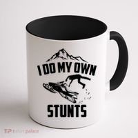 I Do My Own Stunts Snowmobile Cool Gift Coffee Mug thumb 1