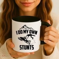 I Do My Own Stunts Snowmobile Cool Gift Coffee Mug thumb 3