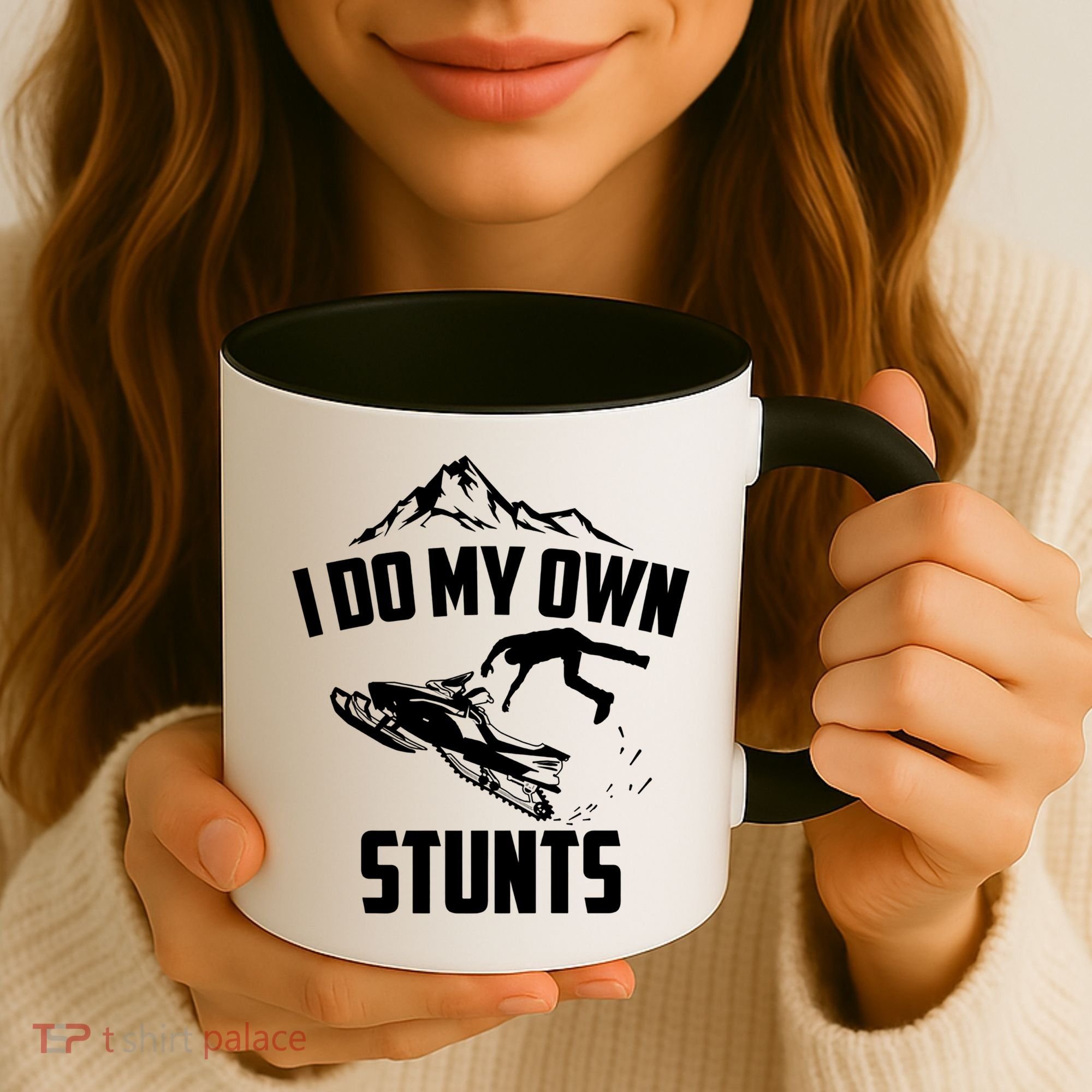 I Do My Own Stunts Snowmobile Cool Gift Coffee Mug