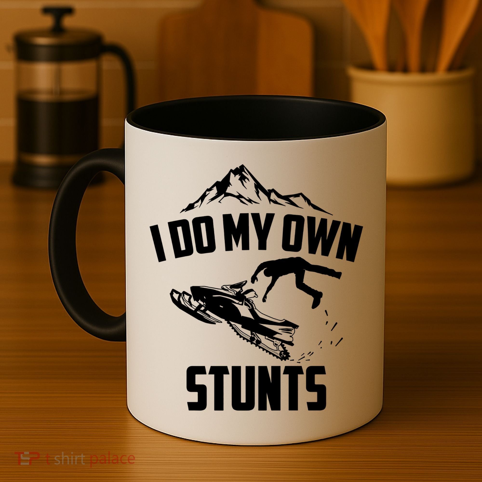 I Do My Own Stunts Snowmobile Cool Gift Coffee Mug
