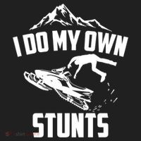 I Do My Own Stunts Snowmobile Cool Gift Beanie thumb 2