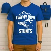 I Do My Own Stunts Snowmobile Cool Gift T-Shirt thumb 6