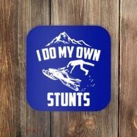 I Do My Own Stunts Snowmobile Cool Gift Coaster thumb 0