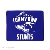 I Do My Own Stunts Snowmobile Cool Gift Mousepad thumb 0