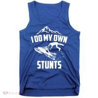 I Do My Own Stunts Snowmobile Cool Gift Tank Top thumb 0