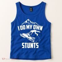 I Do My Own Stunts Snowmobile Cool Gift Tank Top thumb 2