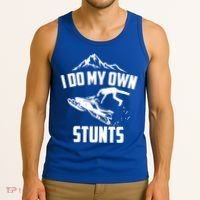 I Do My Own Stunts Snowmobile Cool Gift Tank Top thumb 3