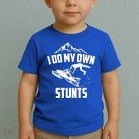 I Do My Own Stunts Snowmobile Cool Gift Toddler T-Shirt thumb 2