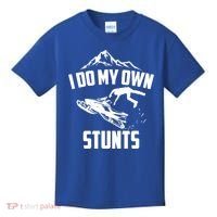 I Do My Own Stunts Snowmobile Cool Gift Kids T-Shirt thumb 0