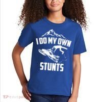I Do My Own Stunts Snowmobile Cool Gift Kids T-Shirt thumb 2