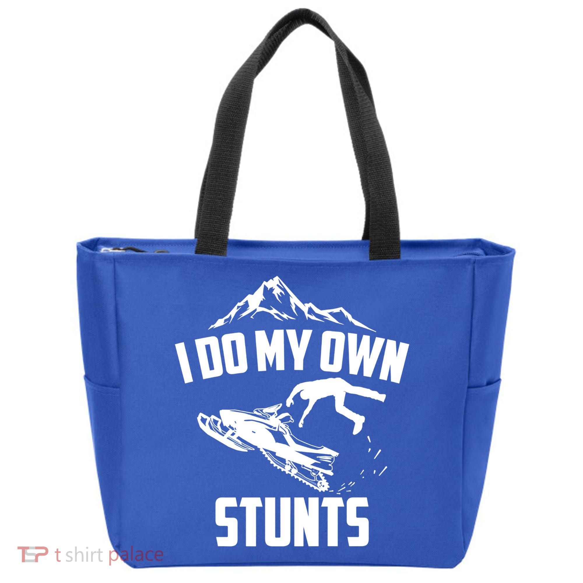 I Do My Own Stunts Snowmobile Cool Gift Tote Bag