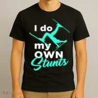 I Do My Own Stunts Jet Ski Lover Gift For Skier T-Shirt thumb 3