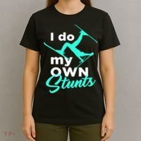 I Do My Own Stunts Jet Ski Lover Gift For Skier T-Shirt thumb 4