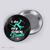 I Do My Own Stunts Jet Ski Lover Gift For Skier Button thumb 0