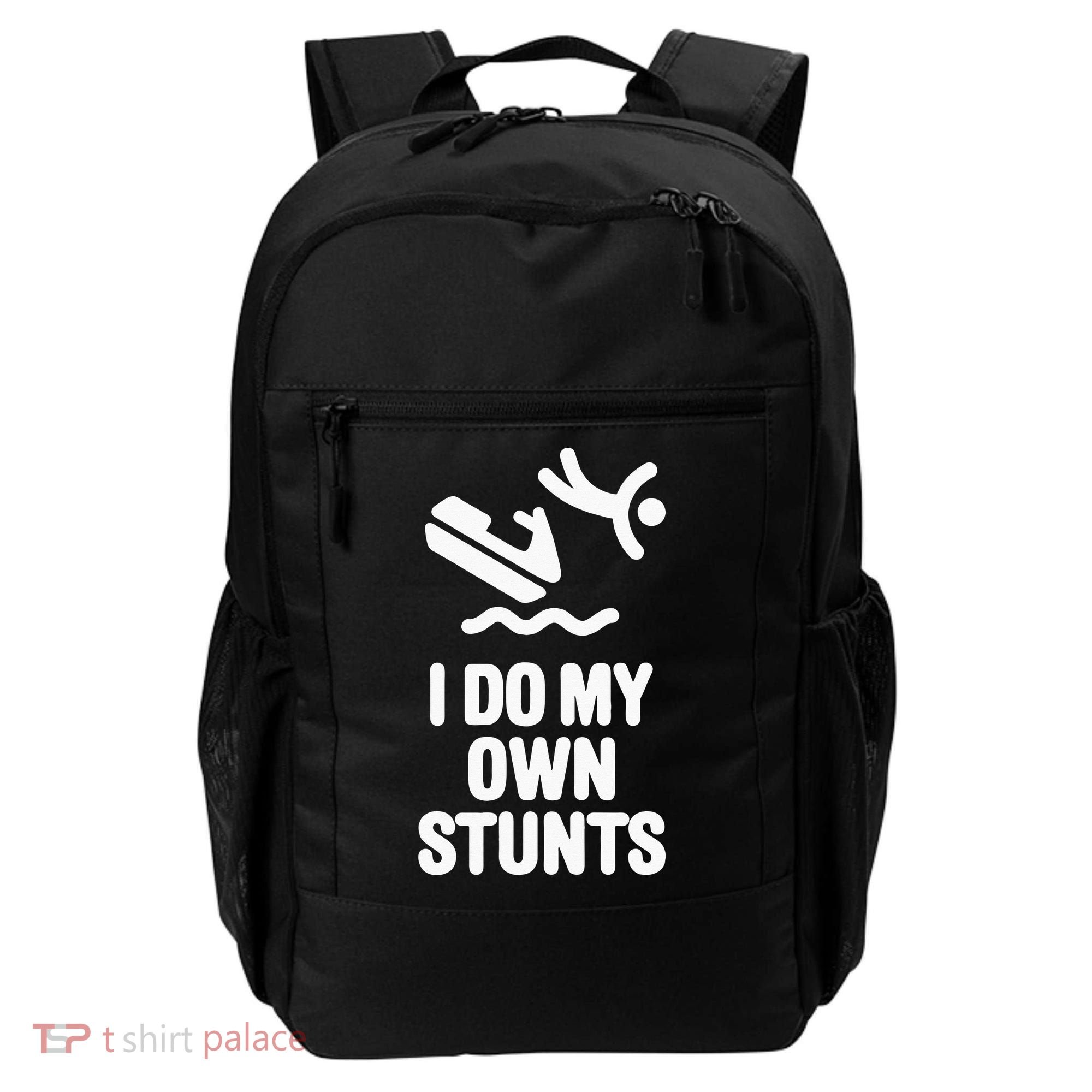 I Do My Own Stunts Jet Ski Personal Watercraft PWC Gift Backpack