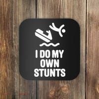 I Do My Own Stunts Jet Ski Personal Watercraft PWC Gift Coaster thumb 0