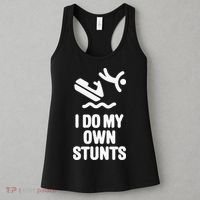 I Do My Own Stunts Jet Ski Personal Watercraft PWC Gift Women's Tank Top thumb 3