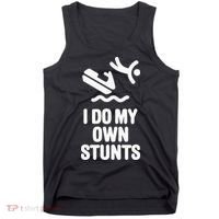I Do My Own Stunts Jet Ski Personal Watercraft PWC Gift Tank Top thumb 0