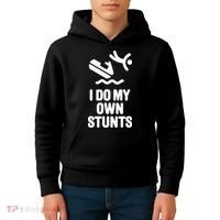 I Do My Own Stunts Jet Ski Personal Watercraft PWC Gift Kids Hoodie thumb 4