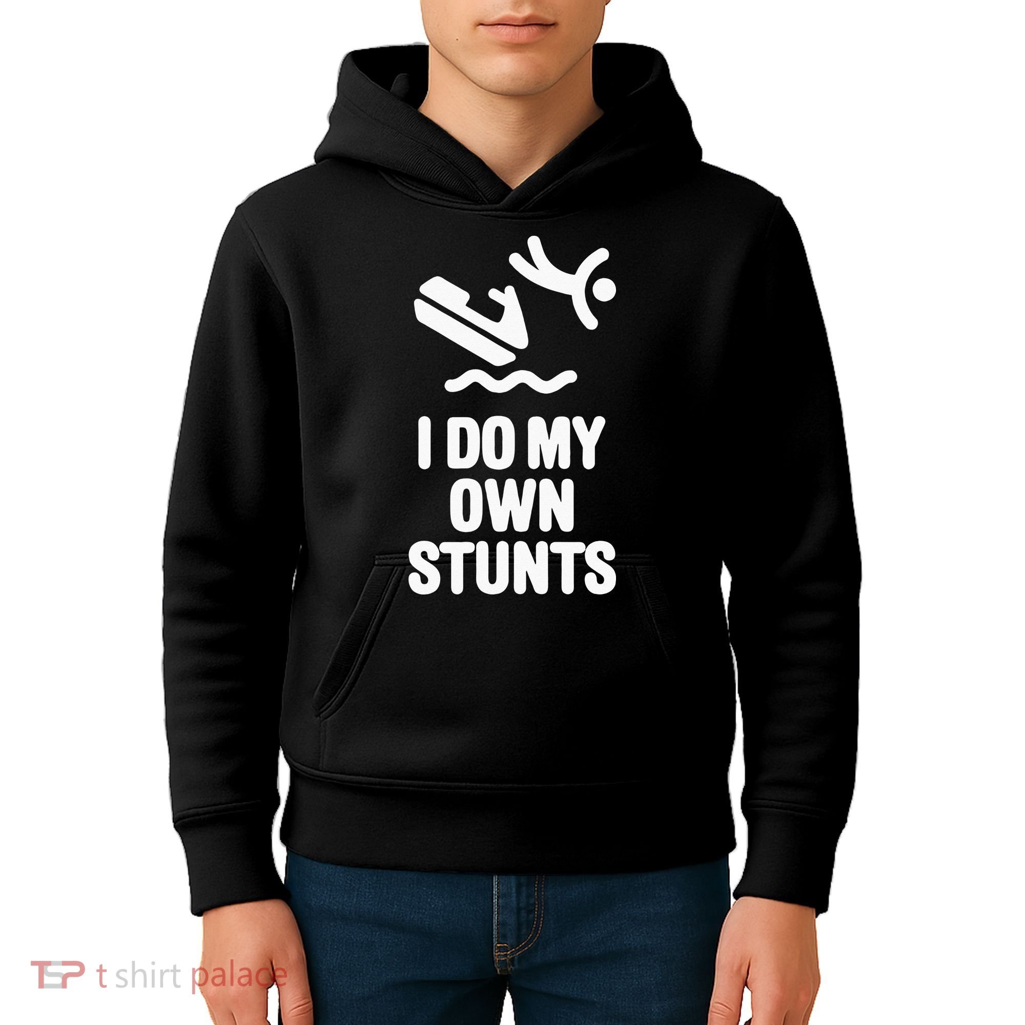 I Do My Own Stunts Jet Ski Personal Watercraft PWC Gift Kids Hoodie