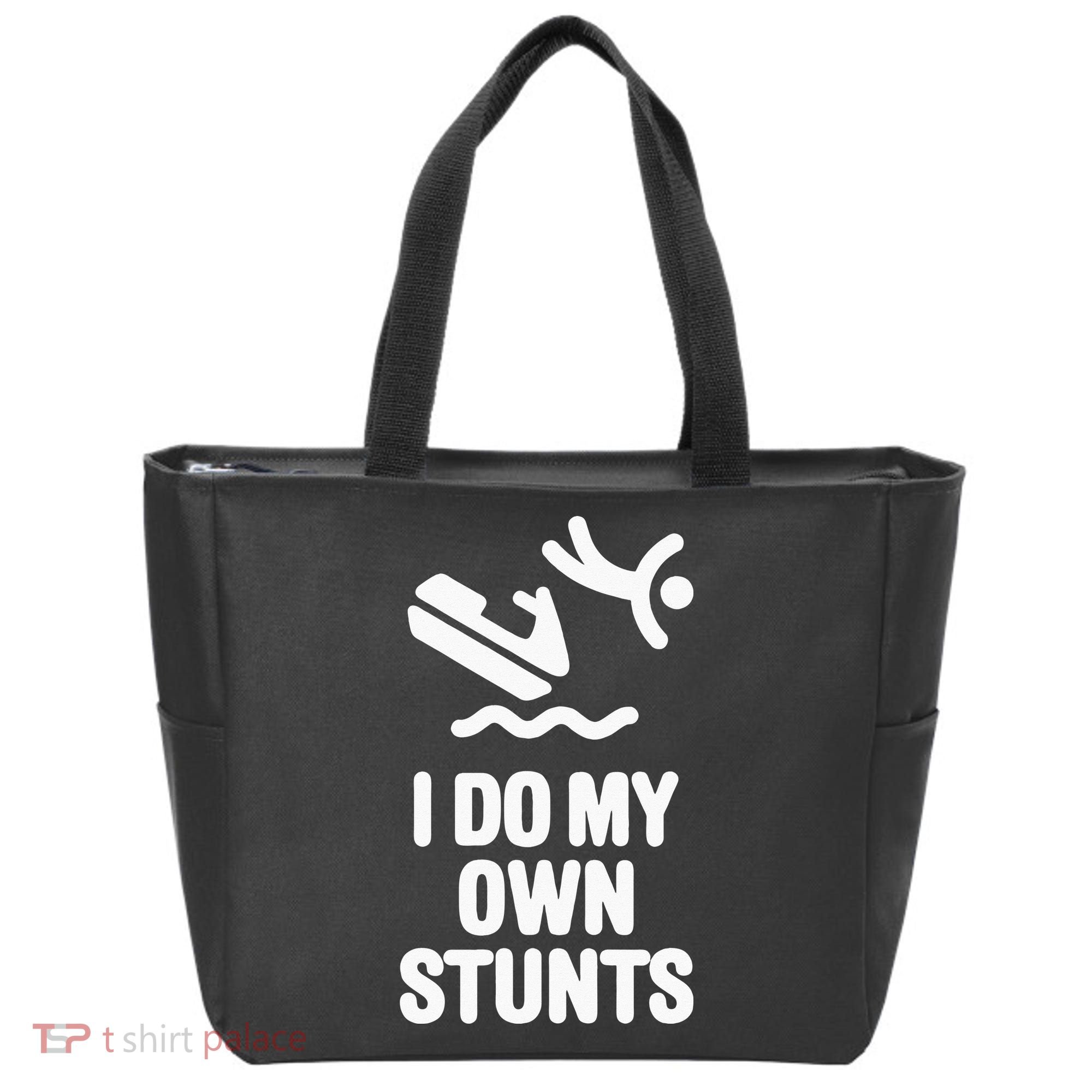 I Do My Own Stunts Jet Ski Personal Watercraft PWC Gift Tote Bag