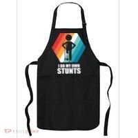 I Do My Own Stunts Funny Broken Leg Feet Injury Get Well Soon Apron thumb 0