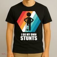 I Do My Own Stunts Funny Broken Leg Feet Injury Get Well Soon T-Shirt thumb 3