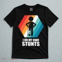 I Do My Own Stunts Funny Broken Leg Feet Injury Get Well Soon T-Shirt thumb 5