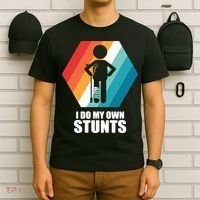 I Do My Own Stunts Funny Broken Leg Feet Injury Get Well Soon T-Shirt thumb 6
