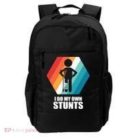 I Do My Own Stunts Funny Broken Leg Feet Injury Get Well Soon Backpack thumb 0
